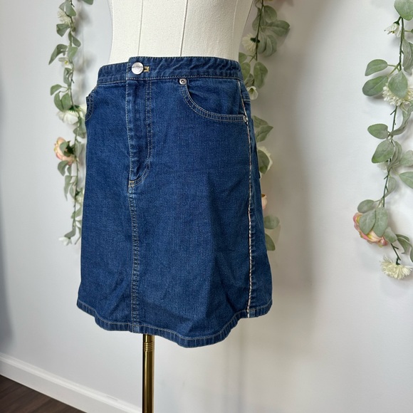Burberrys Of London Blue Label Denim Skirt - Picture 2 of 7